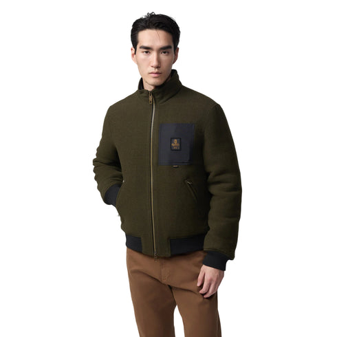 Bomber Uomo Solaris, in Tech Wool, con polsini e fondo elasticizzati